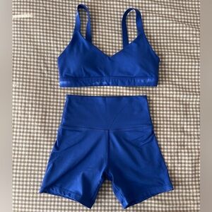 Aerie Hugger Bra and 5” Biker Short Set